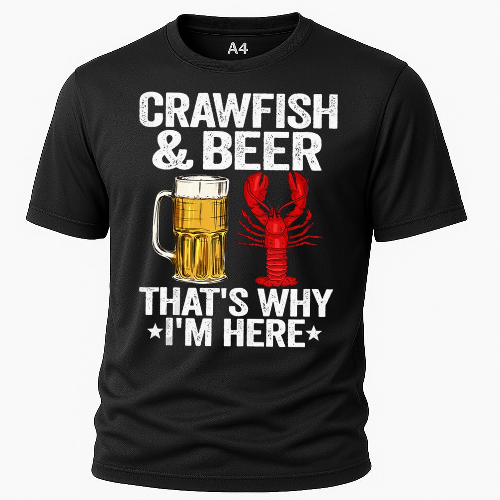 Crawfish & Beer That's Why I'm Here Crayfish Daddy Crawfish Performance Shirt