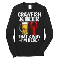 Crawfish & Beer That's Why I'm Here Crayfish Daddy Crawfish Long Sleeve Shirt