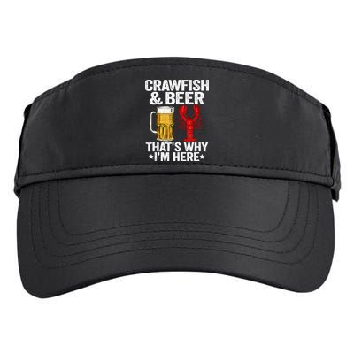 Crawfish & Beer That's Why I'm Here Crayfish Daddy Crawfish Adult Drive Performance Visor