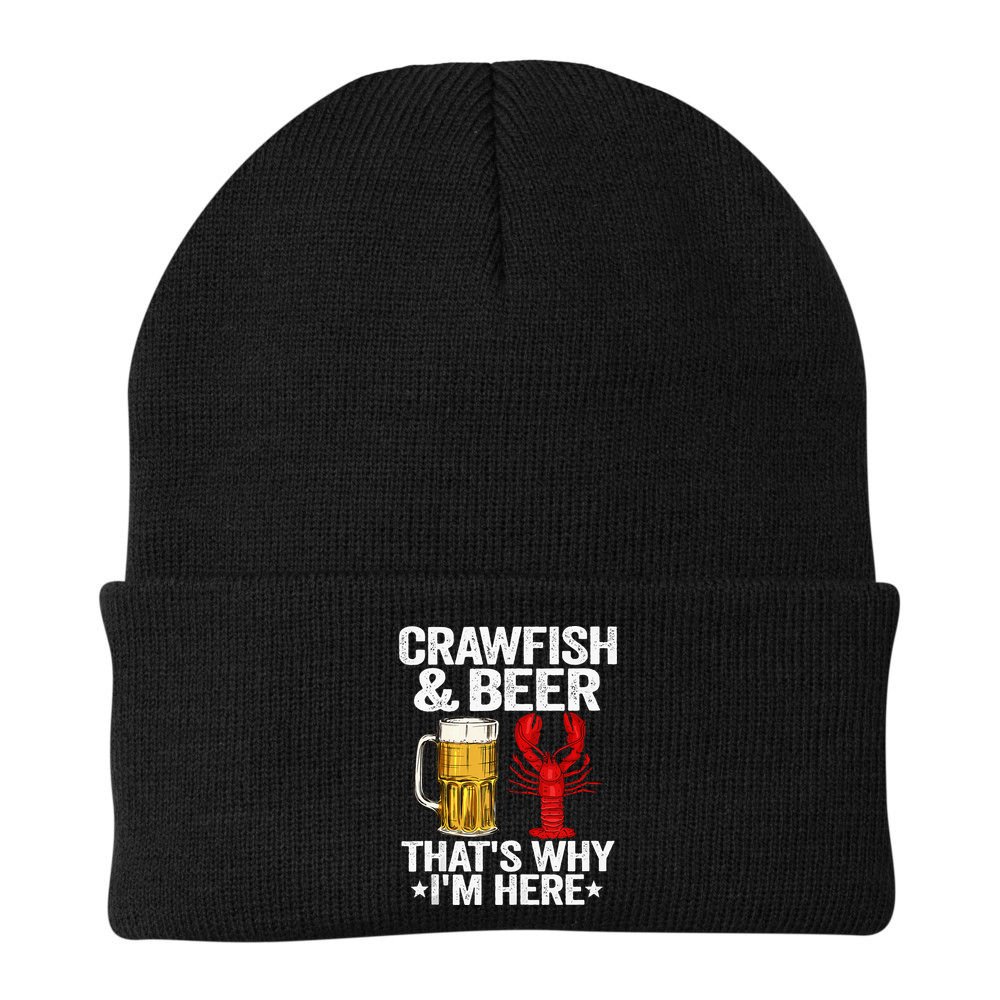Crawfish & Beer That's Why I'm Here Crayfish Daddy Crawfish Beanie
