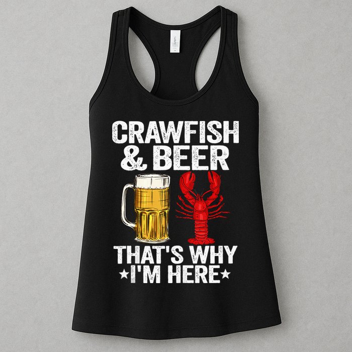 Crawfish & Beer That's Why I'm Here Crayfish Daddy Crawfish Womens Tank Top
