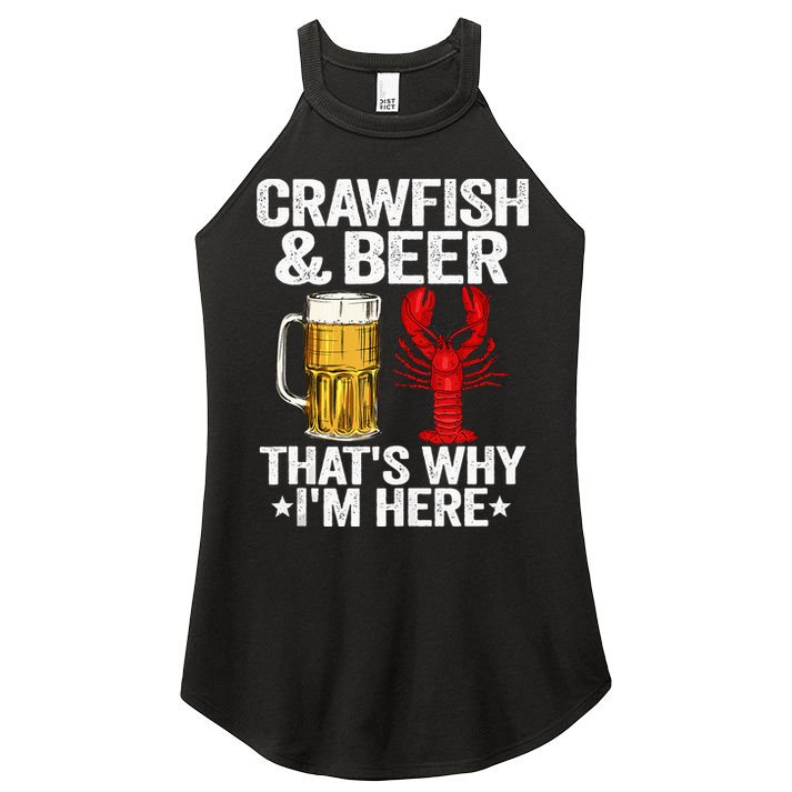 Crawfish & Beer That's Why I'm Here Crayfish Daddy Crawfish Women's Perfect Tri Rocker Tank