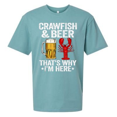 Crawfish & Beer That's Why I'm Here Crayfish Daddy Crawfish Sueded Cloud Jersey T-Shirt