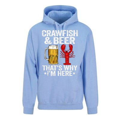 Crawfish & Beer That's Why I'm Here Crayfish Daddy Crawfish Unisex Surf Hoodie