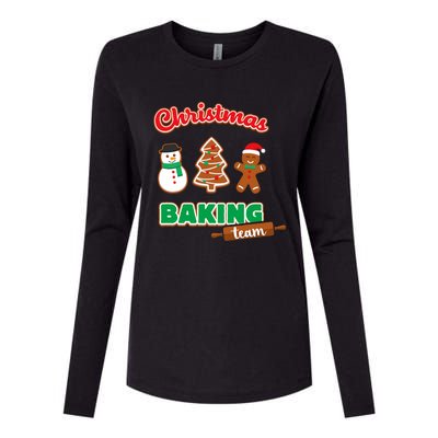 Christmas Baking Team Funny Xmas Cookies Matching Womens Cotton Relaxed Long Sleeve T-Shirt