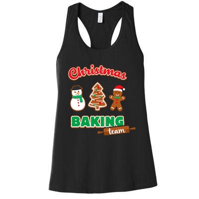 Christmas Baking Team Funny Xmas Cookies Matching Women's Racerback Tank