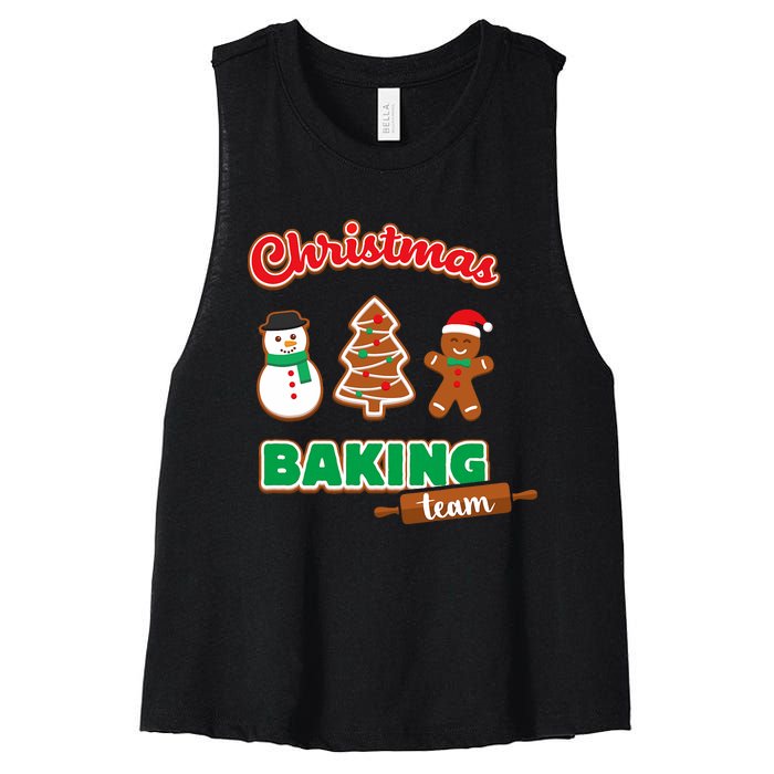 Christmas Baking Team Funny Xmas Cookies Matching Women's Racerback Cropped Tank