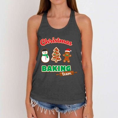 Christmas Baking Team Funny Xmas Cookies Matching Women's Knotted Racerback Tank