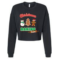 Christmas Baking Team Funny Xmas Cookies Matching Cropped Pullover Crew