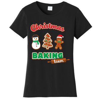 Christmas Baking Team Funny Xmas Cookies Matching Women's T-Shirt