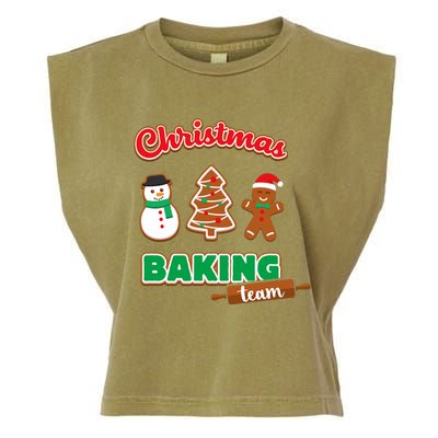 Christmas Baking Team Funny Xmas Cookies Matching Garment-Dyed Women's Muscle Tee