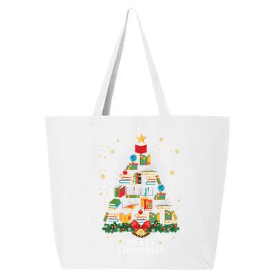 Christmas Books Tree Design Books Xmas Meaningful Gift 25L Jumbo Tote