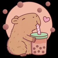 Capybara Bubble Tea Capyboba Boba Milk Tea Lovely Animal Womens Tank Top