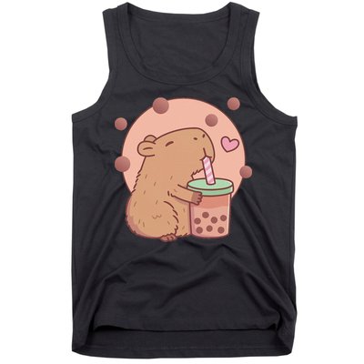 Capybara Bubble Tea Capyboba Boba Milk Tea Lovely Animal Tank Top
