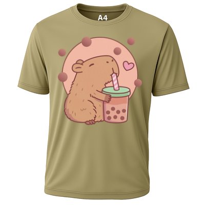 Capybara Bubble Tea Capyboba Boba Milk Tea Lovely Animal Performance Shirt