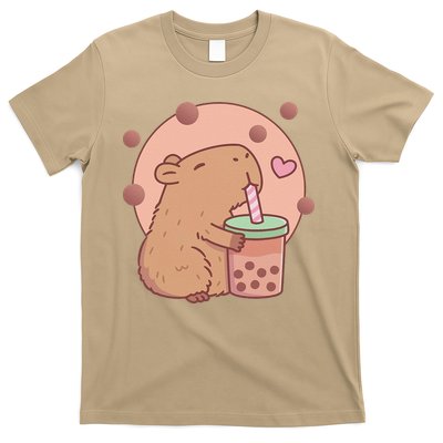 Capybara Bubble Tea Capyboba Boba Milk Tea Lovely Animal T-Shirt