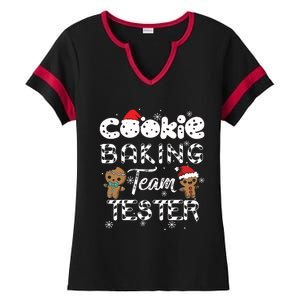 Cookie Baking Team Tester Gingerbread Christmas Ladies Halftime Notch Neck Tee