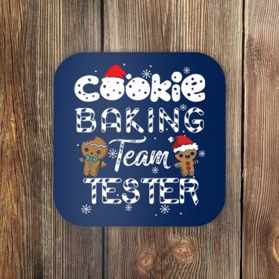 Cookie Baking Team Tester Gingerbread Christmas Coaster