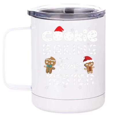 Cookie Baking Team Tester Gingerbread Christmas 12 oz Stainless Steel Tumbler Cup