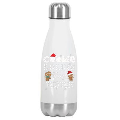 Cookie Baking Team Tester Gingerbread Christmas Stainless Steel Insulated Water Bottle