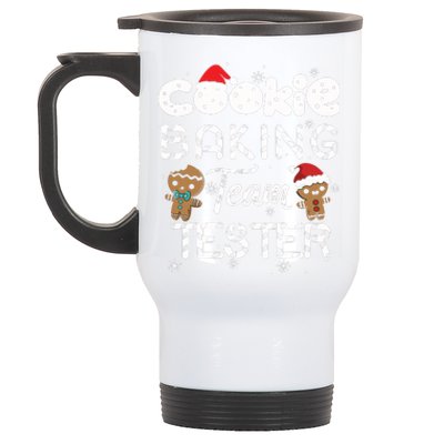 Cookie Baking Team Tester Gingerbread Christmas Stainless Steel Travel Mug