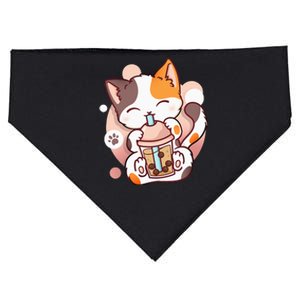 Cat Boba Tea Bubble Tea Anime Kawaii Neko USA-Made Doggie Bandana