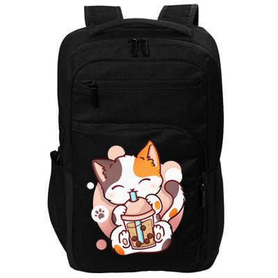 Cat Boba Tea Bubble Tea Anime Kawaii Neko Impact Tech Backpack