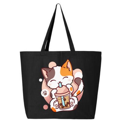 Cat Boba Tea Bubble Tea Anime Kawaii Neko 25L Jumbo Tote