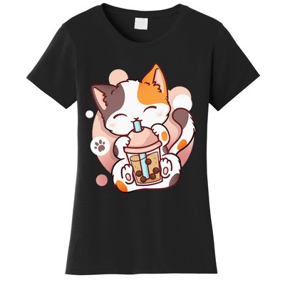 Cat Boba Tea Bubble Tea Anime Kawaii Neko Women's T-Shirt