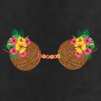 Coconut Bra Tropical 7 Panel Mesh Trucker Snapback Hat
