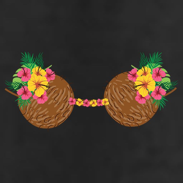 Coconut Bra Tropical 7 Panel Mesh Trucker Snapback Hat