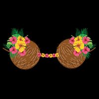 Coconut Bra Tropical Zip Tote Bag