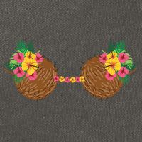 Coconut Bra Tropical Cotton Canvas Backpack