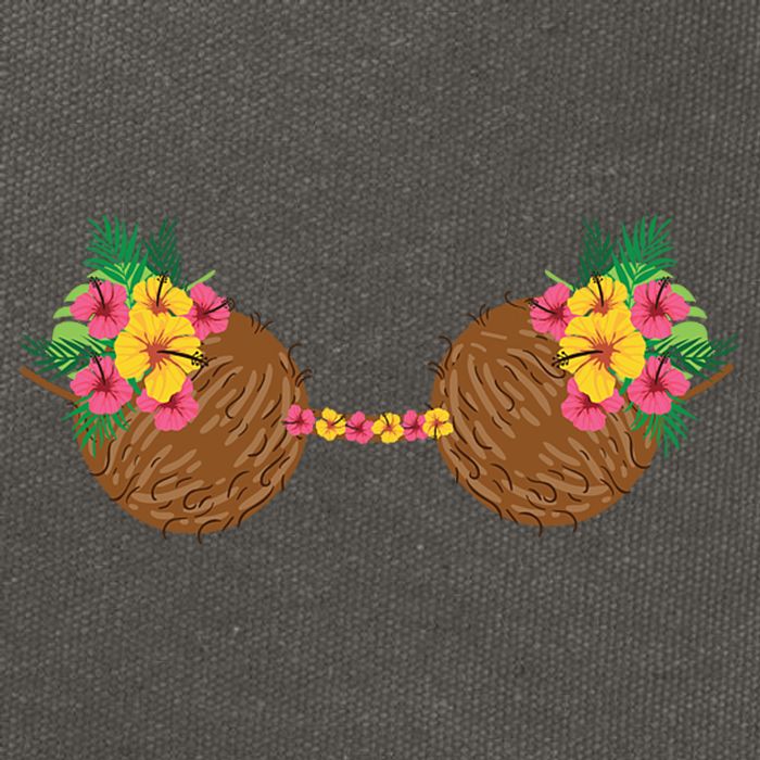 Coconut Bra Tropical Cotton Canvas Backpack