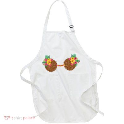 Coconut Bra Tropical Full-Length Apron With Pockets