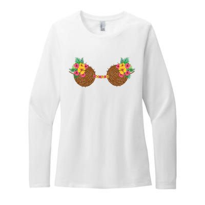 Coconut Bra Tropical Womens CVC Long Sleeve Shirt