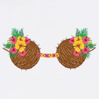Coconut Bra Tropical Flatbill Hat