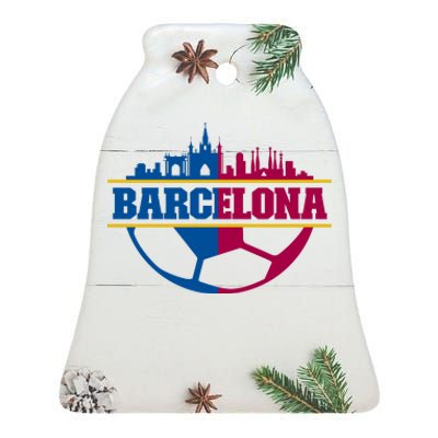 Cool Barcelona Team Euro City Ceramic Bell Ornament