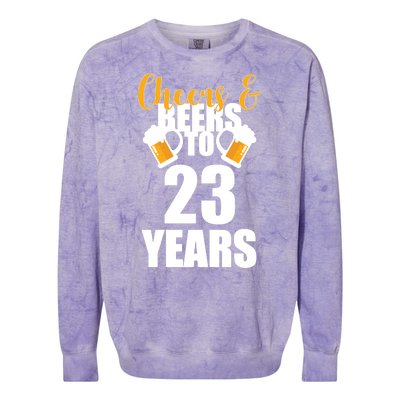 Personalize Cheers & Beers Custom Birthday Year Colorblast Crewneck Sweatshirt