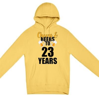 Personalize Cheers & Beers Custom Birthday Year Premium Pullover Hoodie