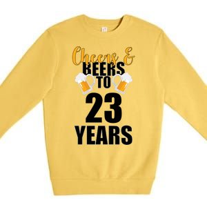 Personalize Cheers & Beers Custom Birthday Year Premium Crewneck Sweatshirt