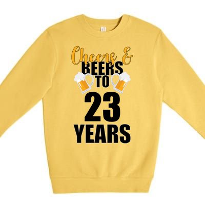 Personalize Cheers & Beers Custom Birthday Year Premium Crewneck Sweatshirt