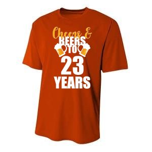 Personalize Cheers & Beers Custom Birthday Year Performance Sprint T-Shirt