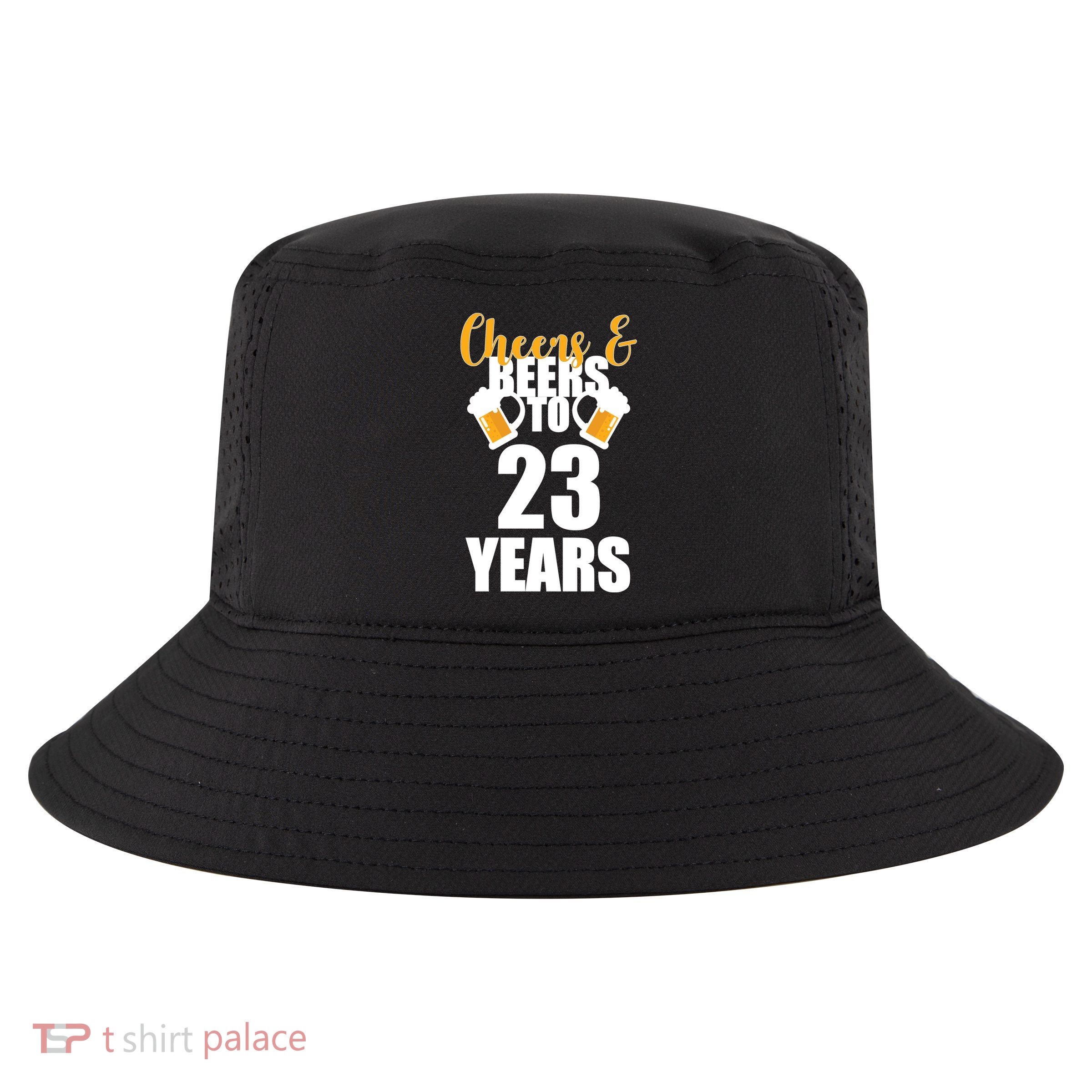 Personalize Cheers & Beers Custom Birthday Year Cool Comfort Performance Bucket Hat
