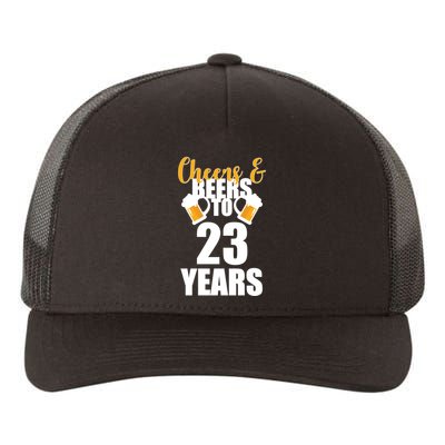 Personalize Cheers & Beers Custom Birthday Year Yupoong Adult 5-Panel Trucker Hat