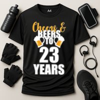 Personalize Cheers & Beers Custom Birthday Year Performance Shirt