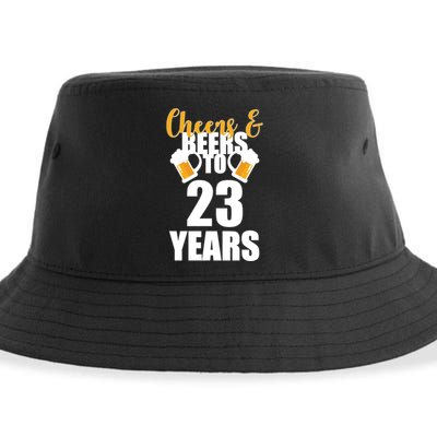 Personalize Cheers & Beers Custom Birthday Year Sustainable Bucket Hat