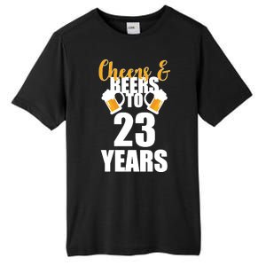 Personalize Cheers & Beers Custom Birthday Year Tall Fusion ChromaSoft Performance T-Shirt