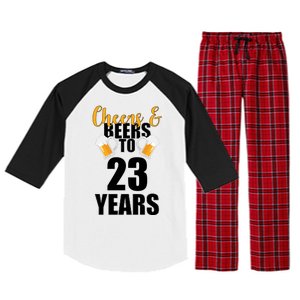 Personalize Cheers & Beers Custom Birthday Year Raglan Sleeve Pajama Set