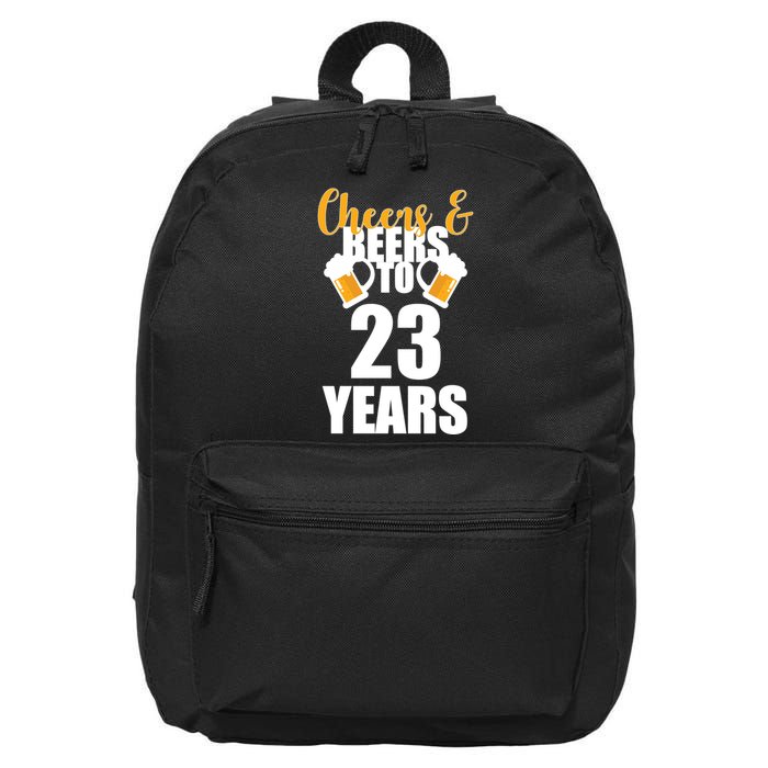 Personalize Cheers & Beers Custom Birthday Year 16 in Basic Backpack